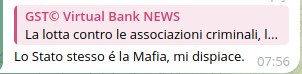 commento su telegram mafia